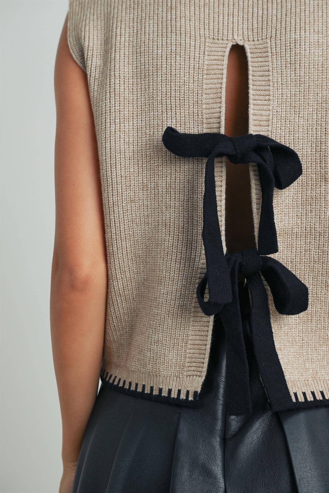 Latte Tie-Back Sweater