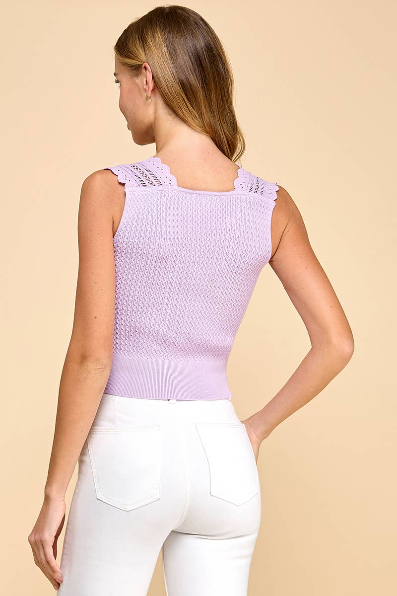 Lilac Lace Tank Top
