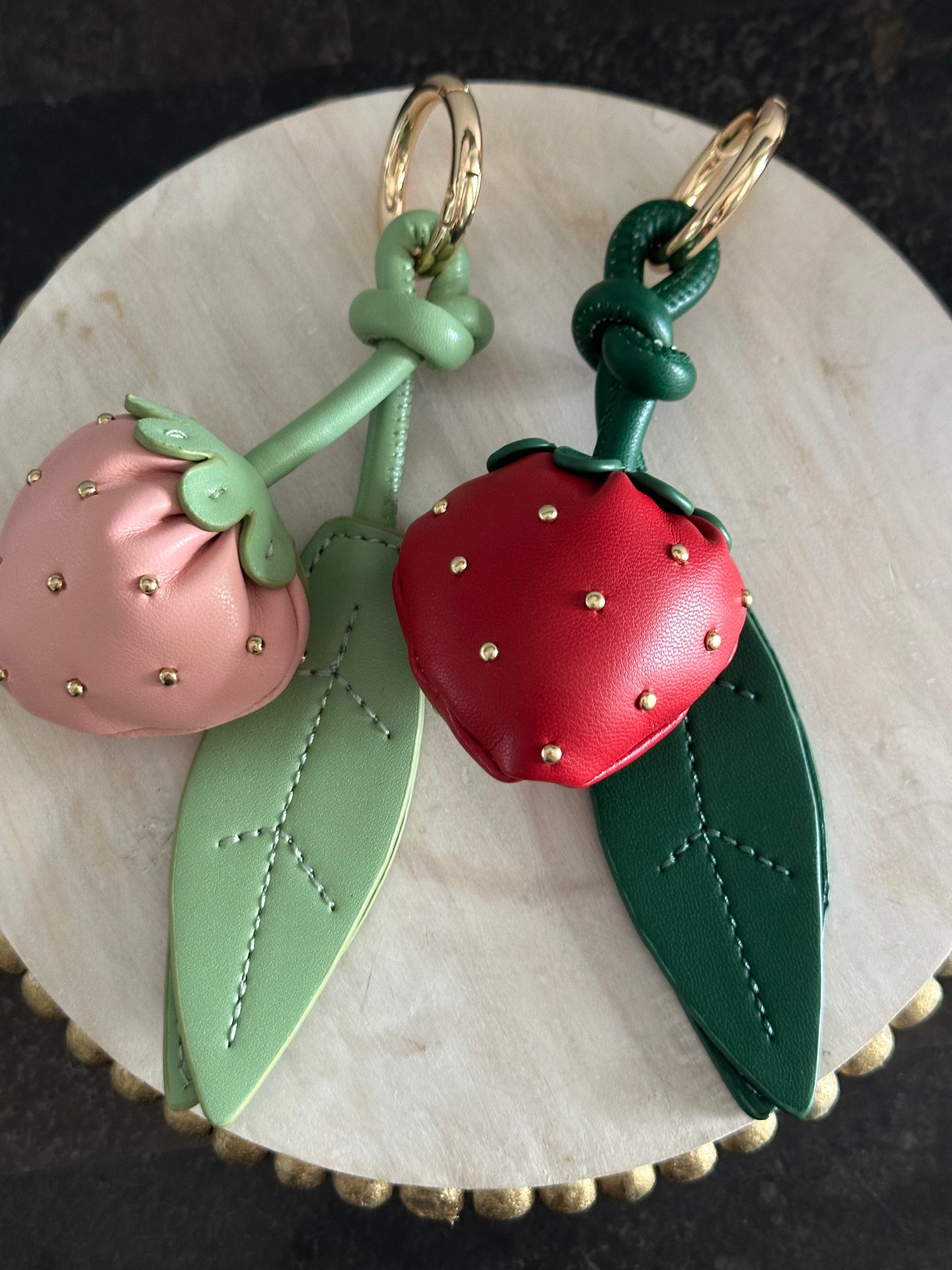 Strawberry Pink Bag Charm