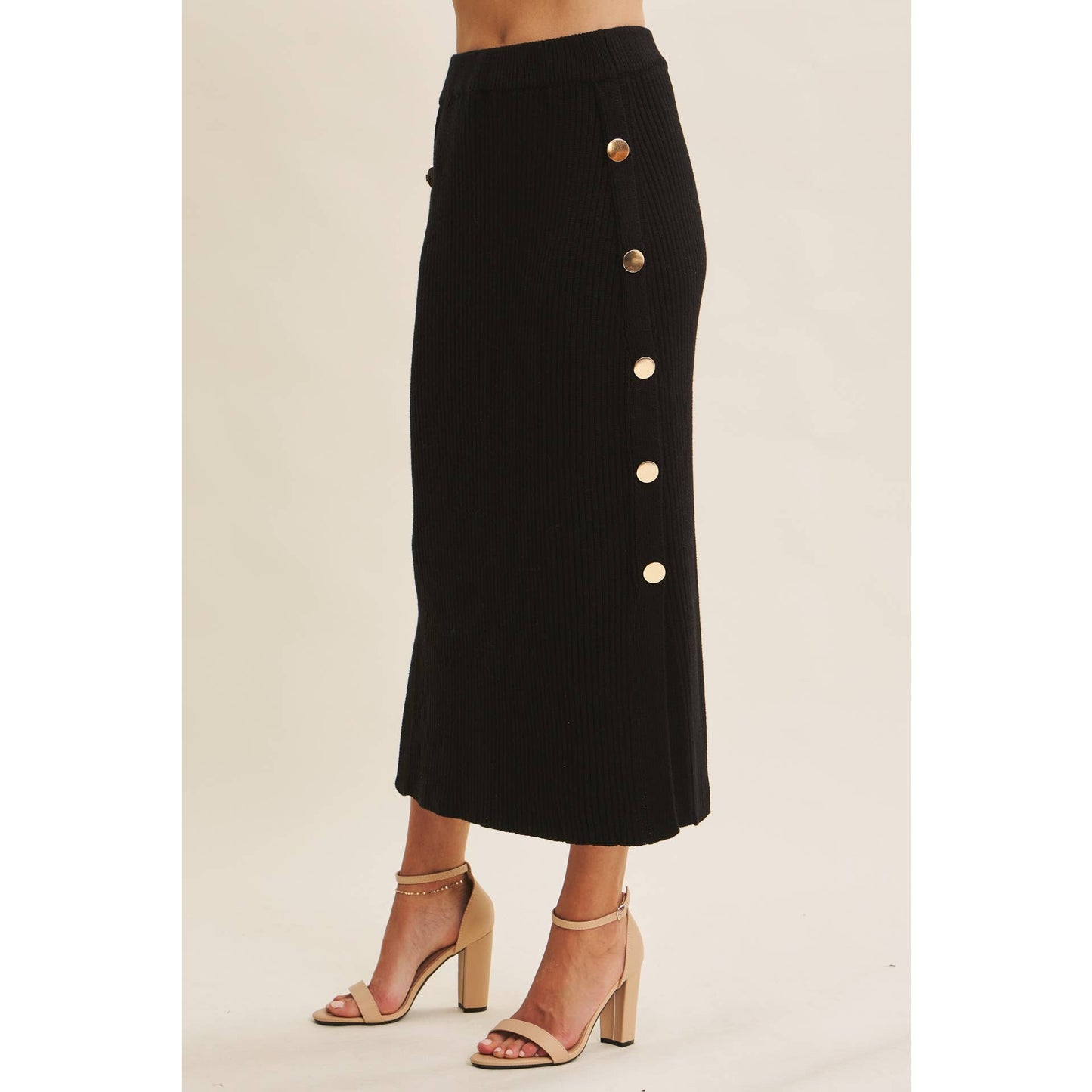 Alina Slit Rib Skirt