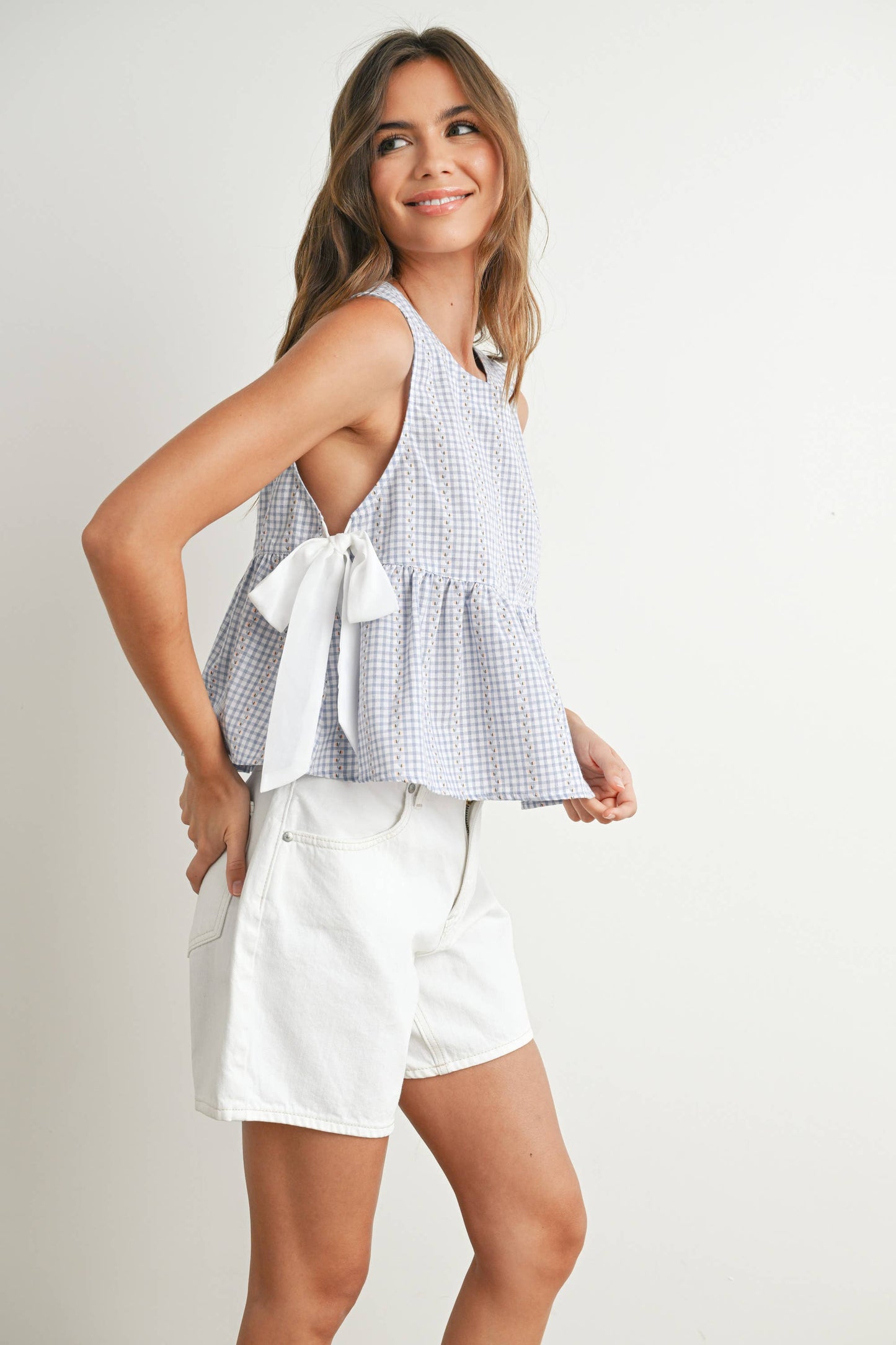 Sky Meadow Peplum Top