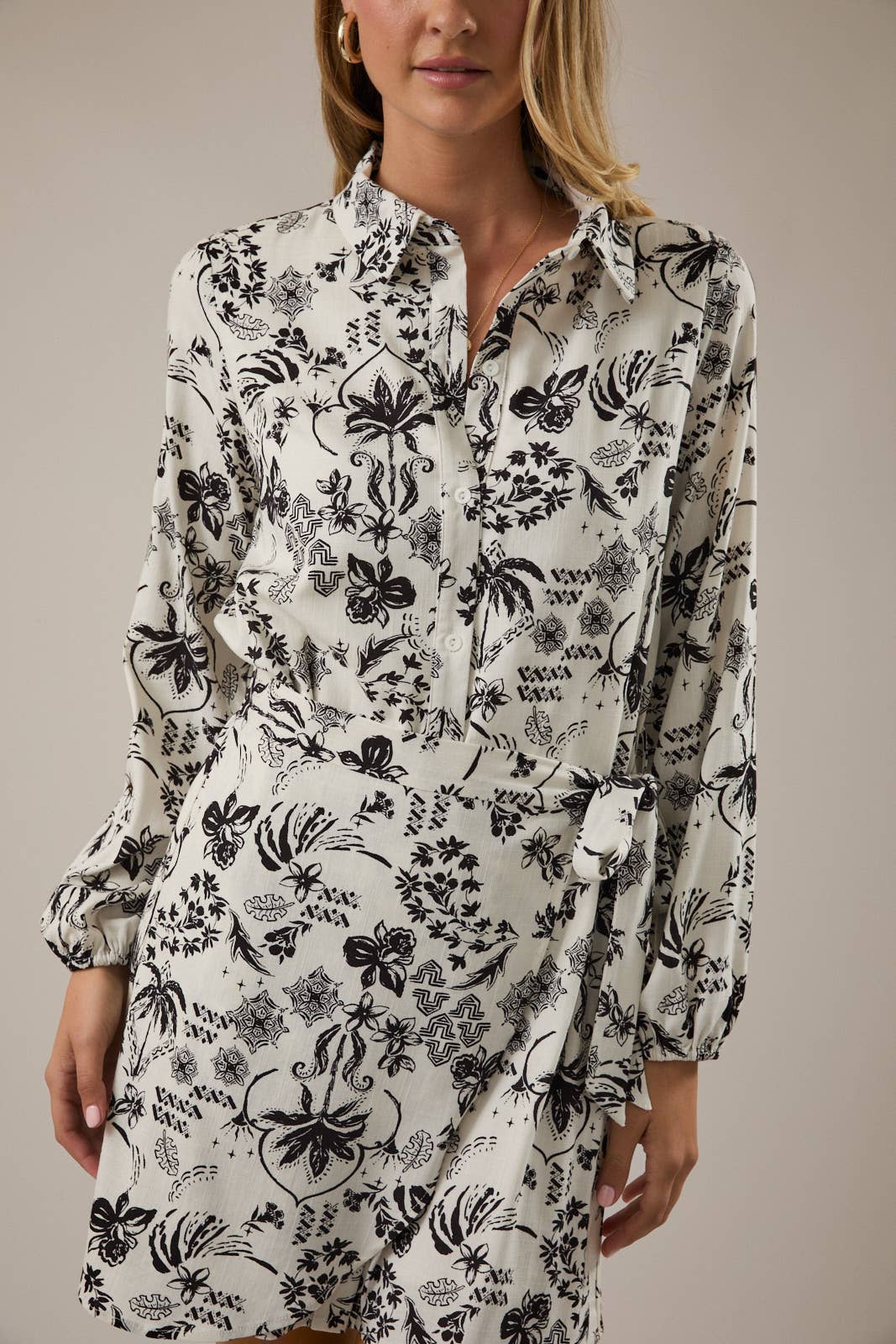 Palm Wrap Dress