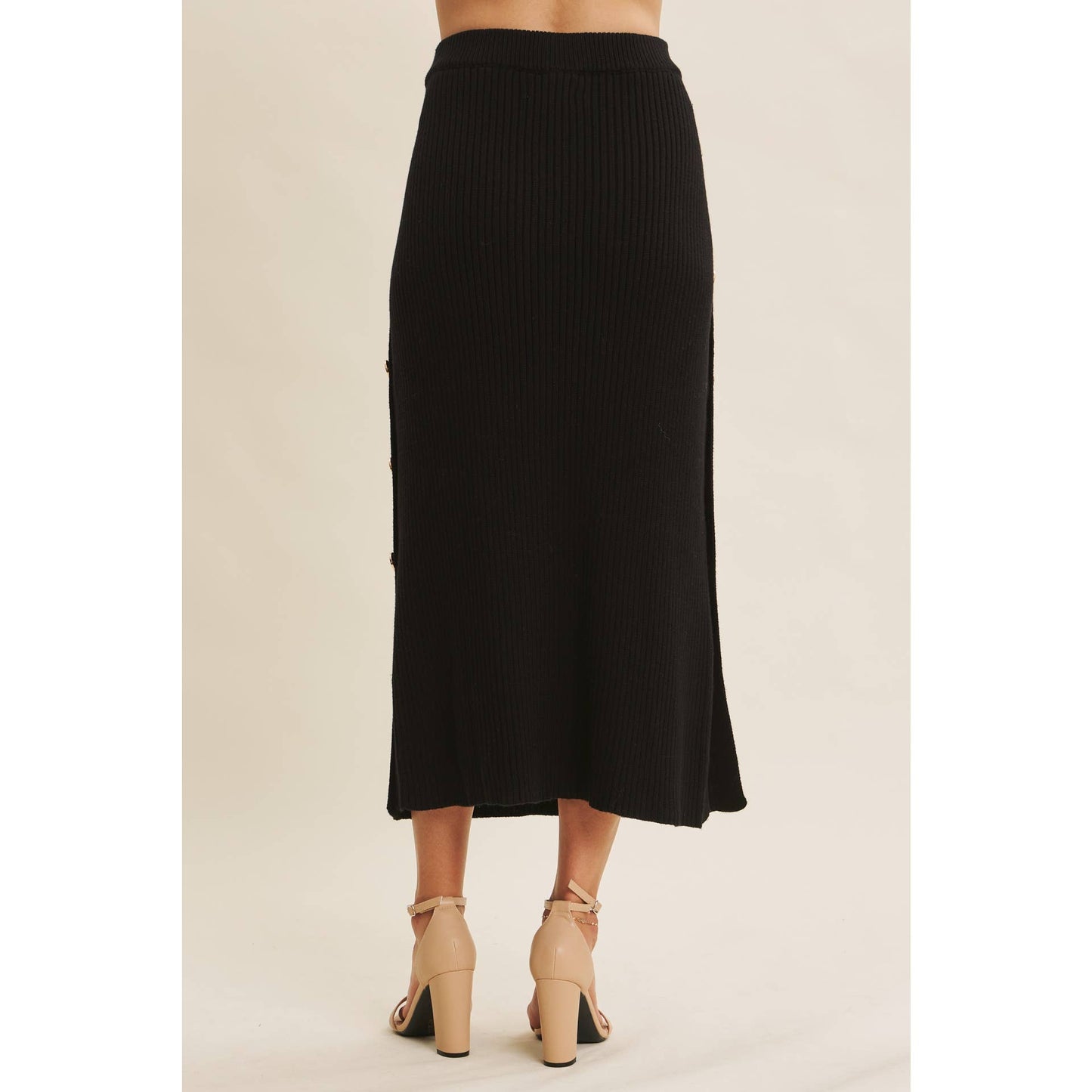 Alina Slit Rib Skirt