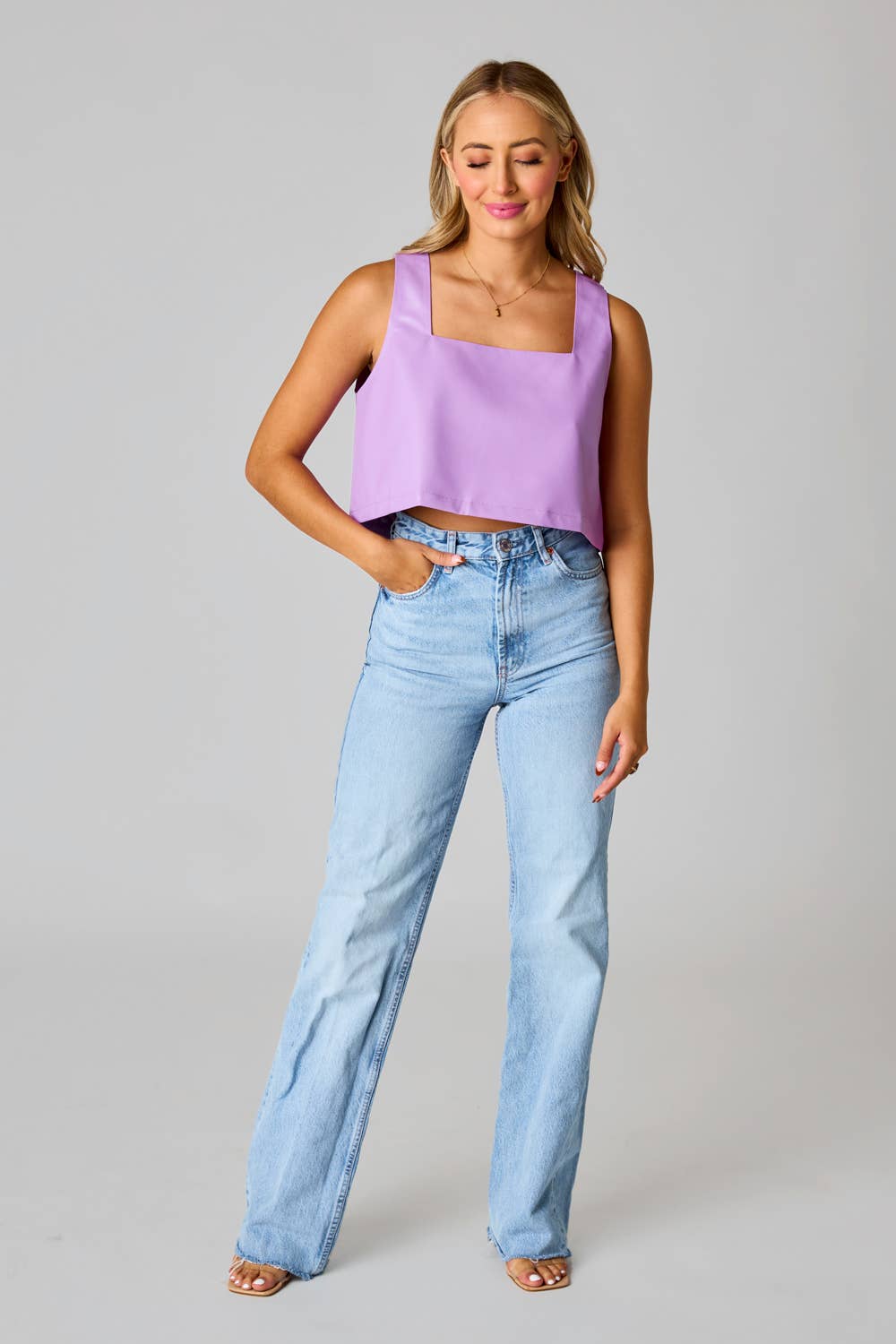 Lavanda Luxe Vegan Leather Top