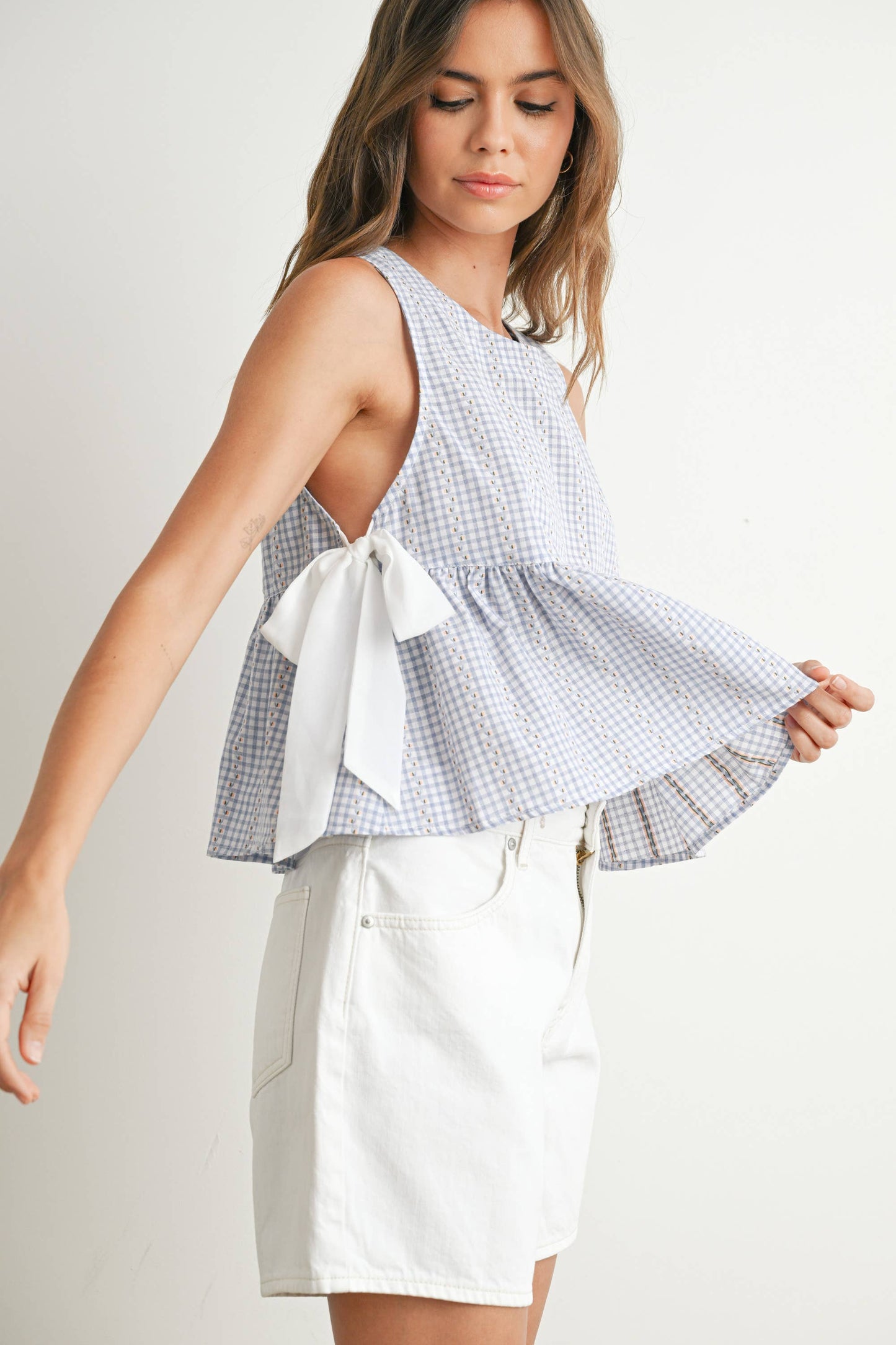 Sky Meadow Peplum Top