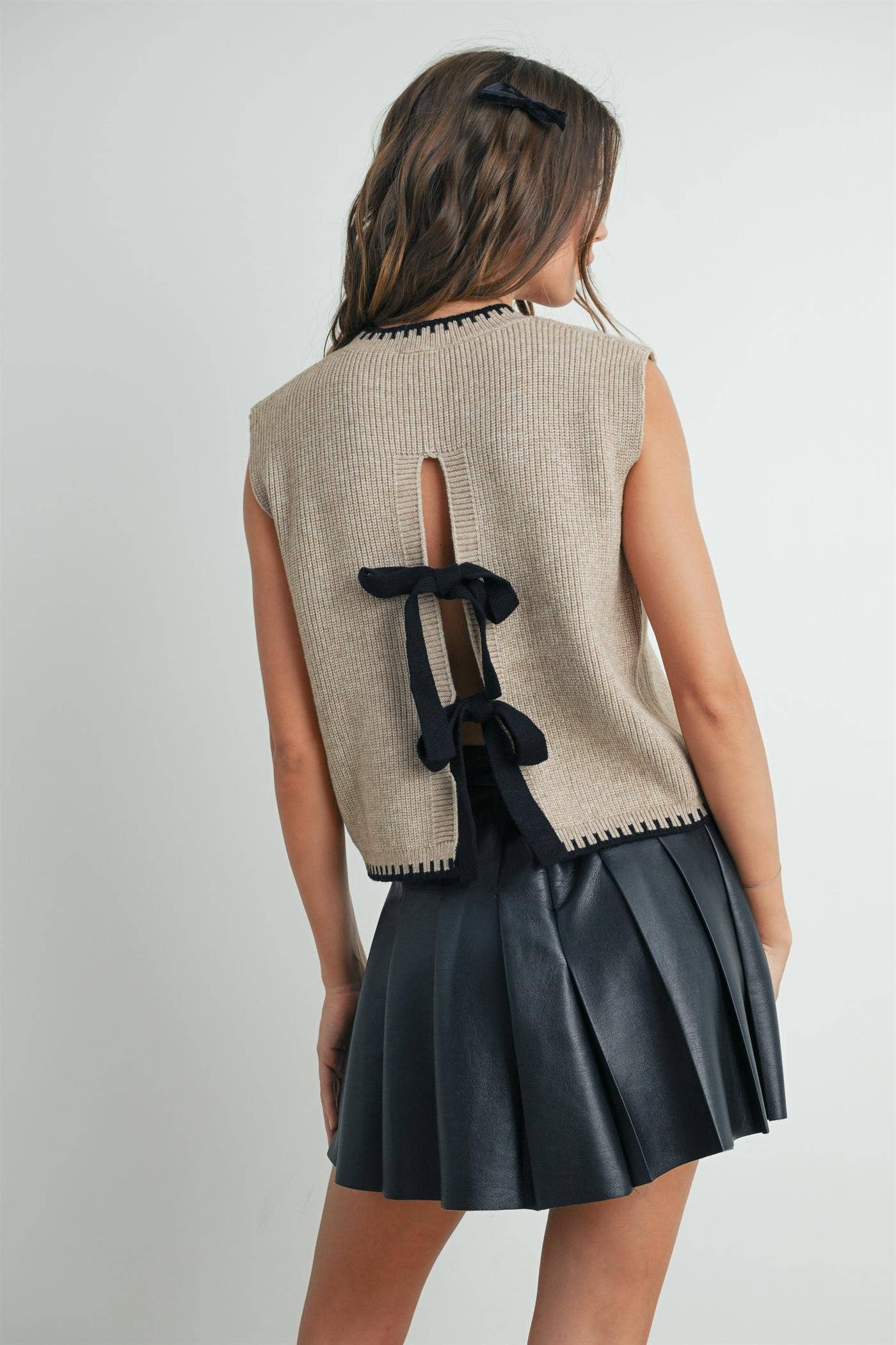 Latte Tie-Back Sweater