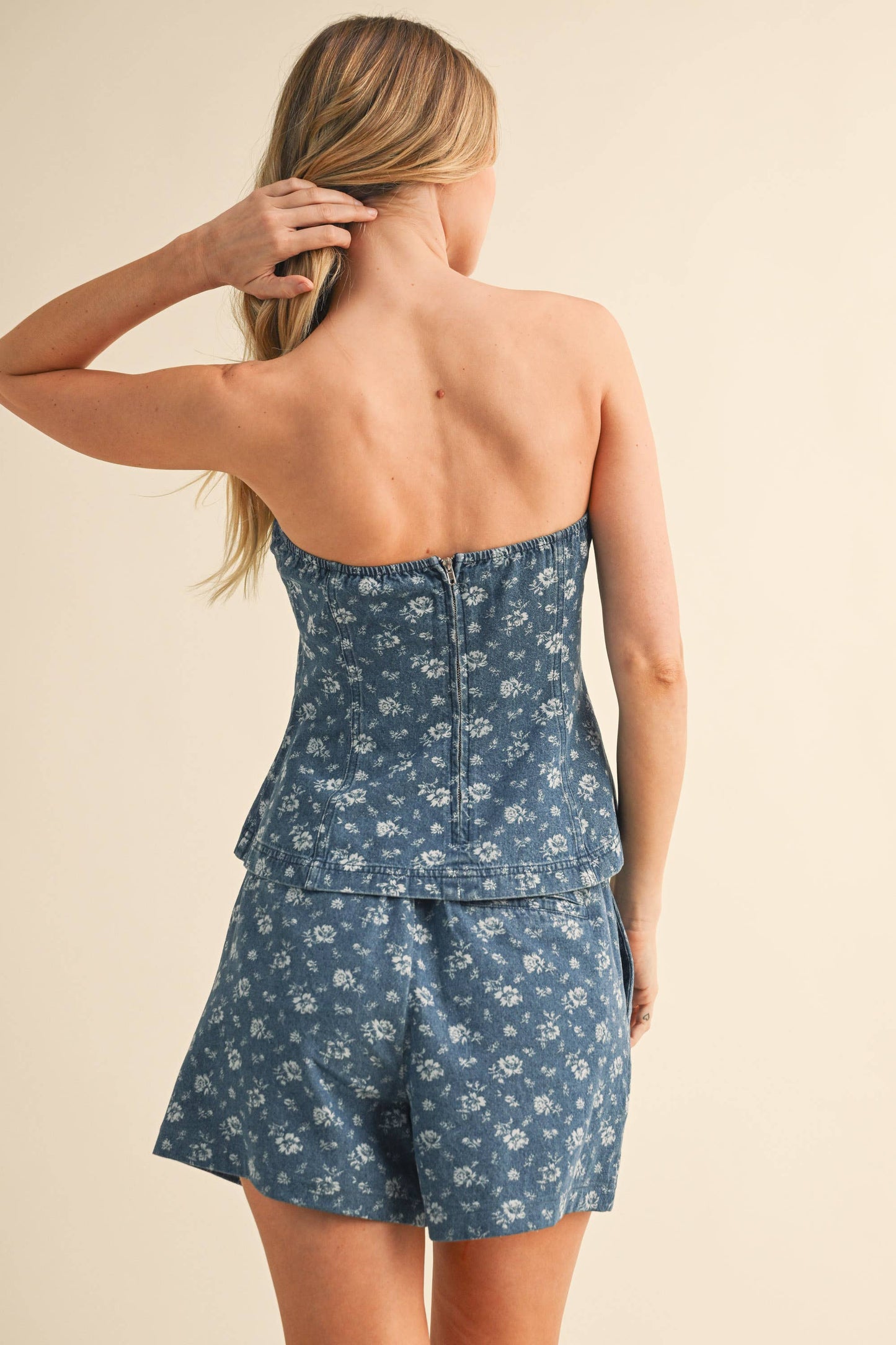 Bloom Denim Short Set