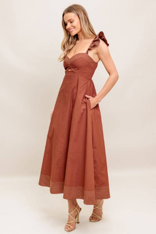 Terra Sweetheart Midi Dress