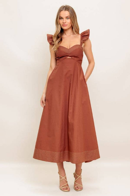 Terra Sweetheart Midi Dress