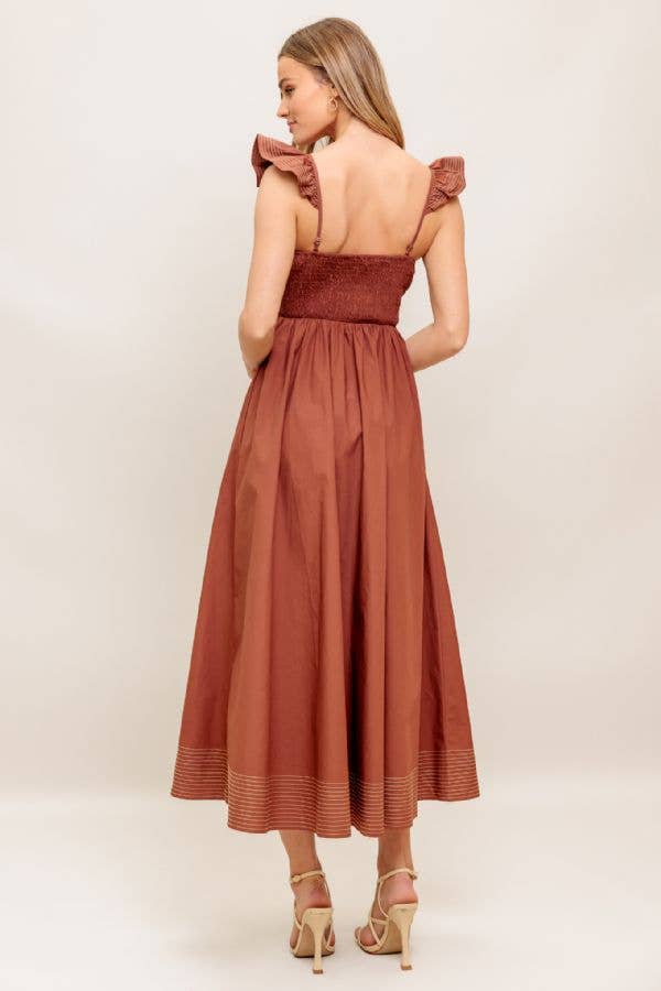 Terra Sweetheart Midi Dress