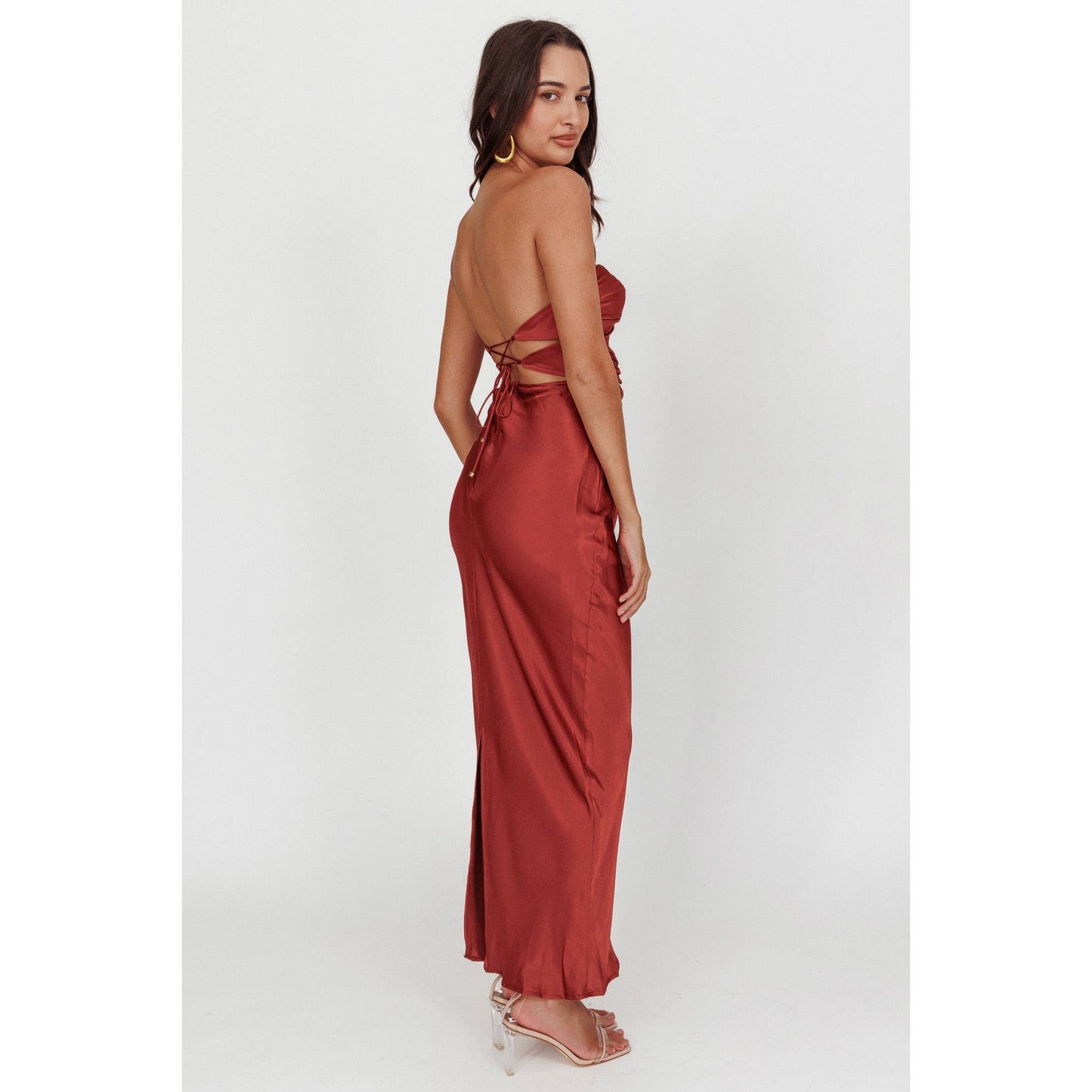 Crimson Twist Dress