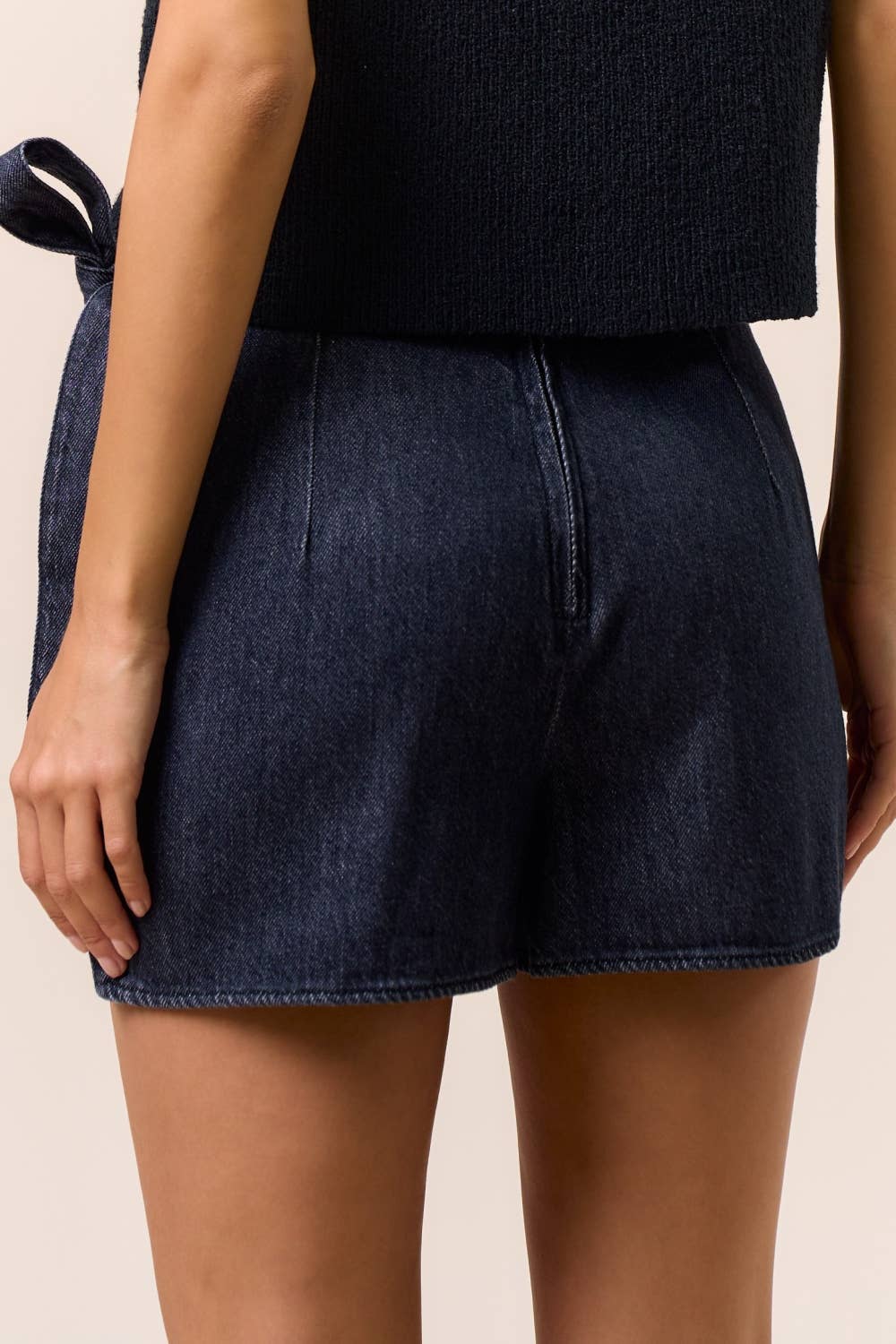 Braided Denim Wrap Skort