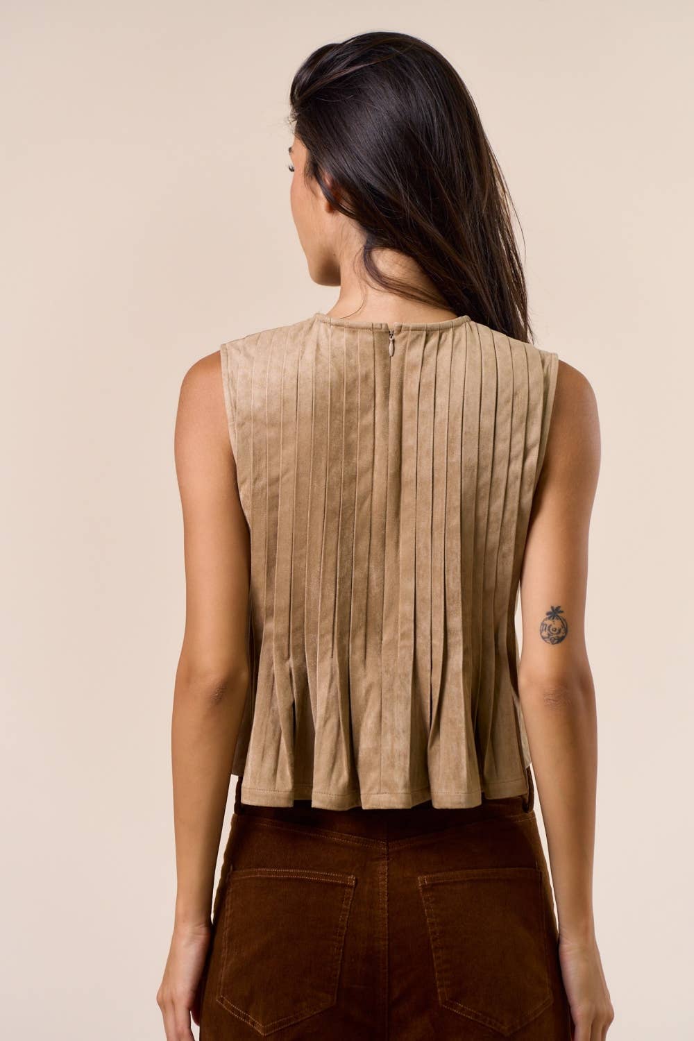 Mocha Suede Top
